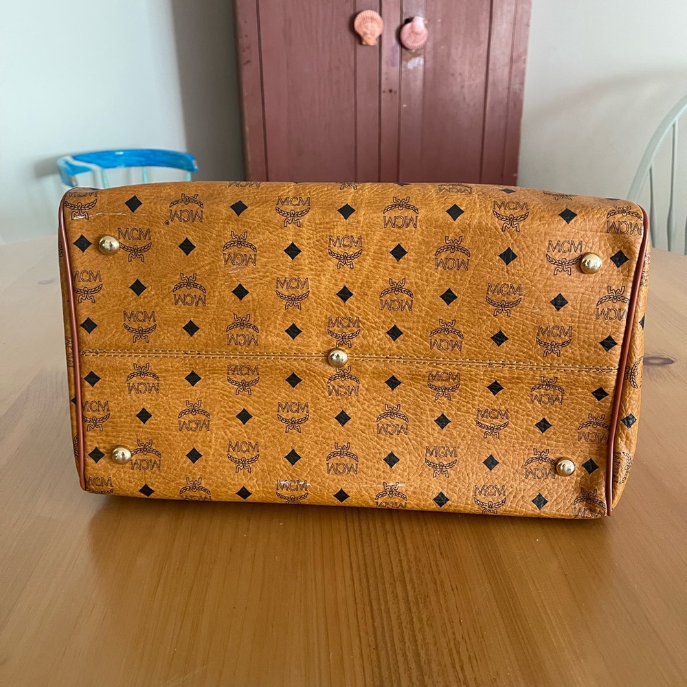 MCM Tan Monogram Duffel Bag - Picture 5 of 8